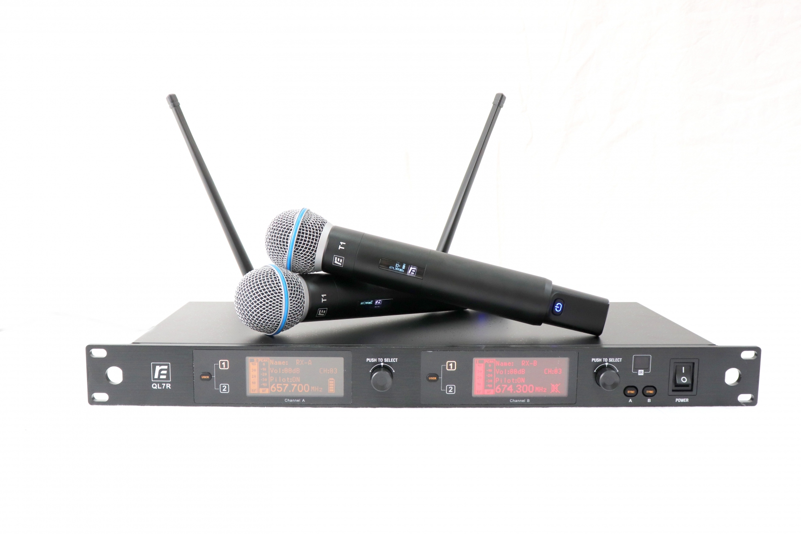 RFIntell QL7R/T1-B 720,500-754,000 МГц 2-канальная радиосистема с 2-мя ручными микрофонами в Махачкале