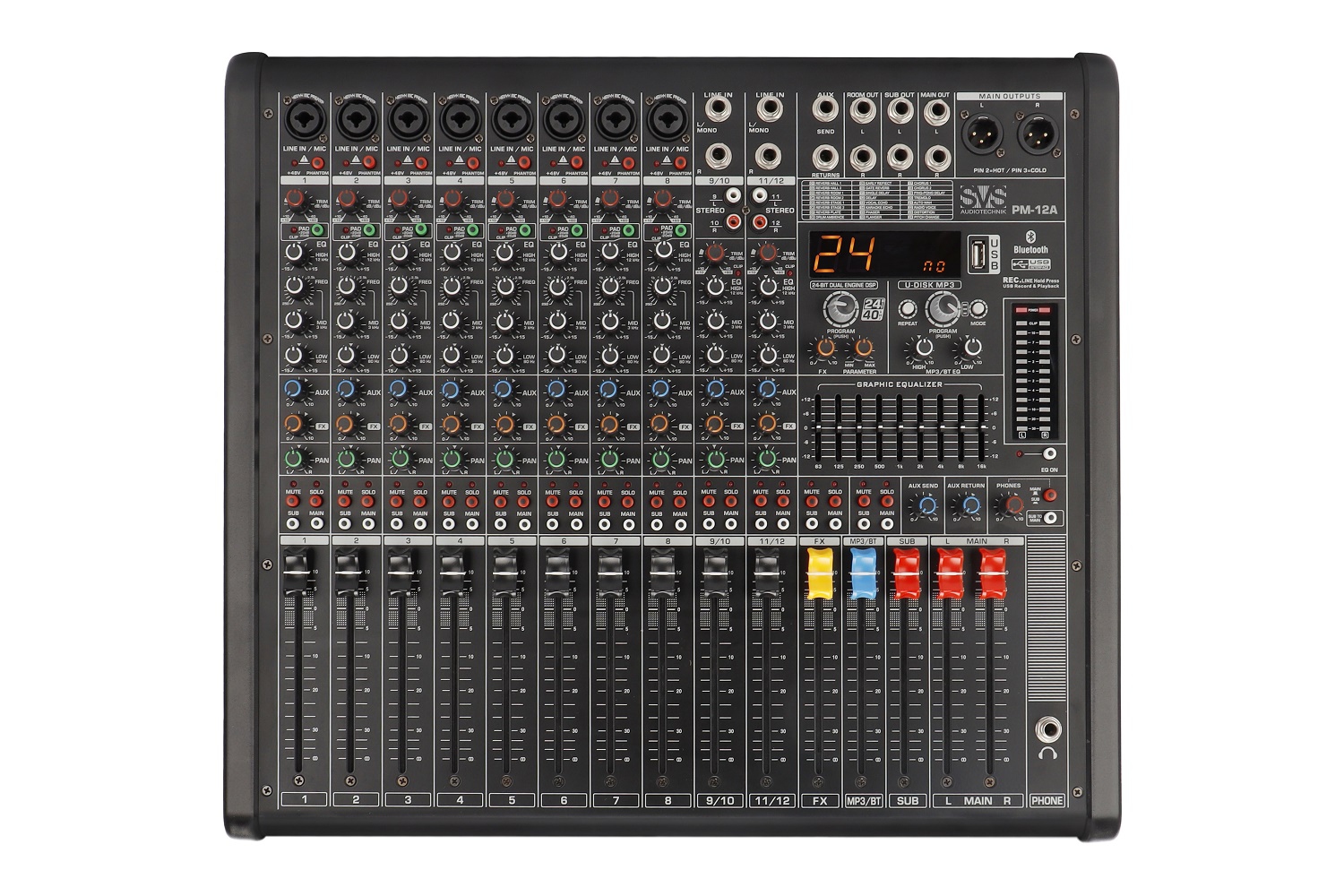SVS Audiotechnik mixers PM-12A Активный аналоговый микшерный пульт, 12-канальный в Махачкале